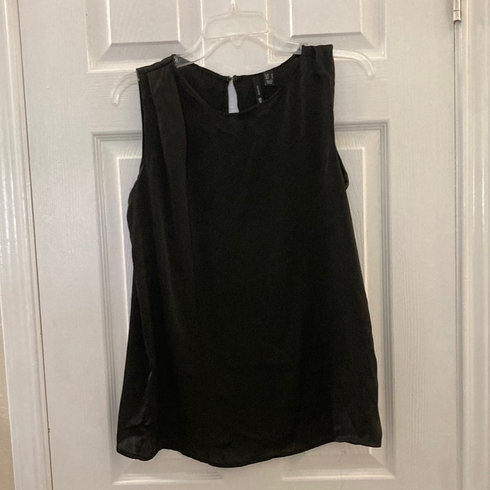 Mango black sleeveless blouse. Size M. EUC